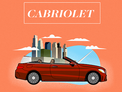 Cabriolet BSAS animation cars design icon illustration ui vector