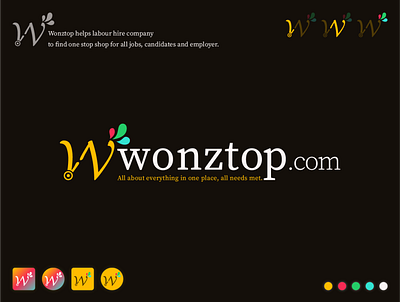 Wonztop Logo branding graphic design inspiration logo logo inspiration ui