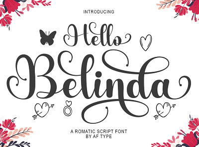 HELLO BELINDA double frame png easter flowers font gnome goat heart hearts kdp love monogram pianner procreate script stickers svg unicorn valentines day watercolor