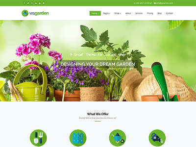 WS Garden Responsive Garden Site Template bootstrap business css garden gardening green html5 responsive site template