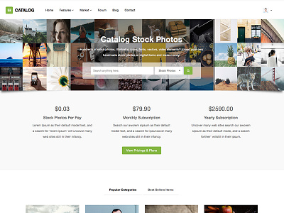 Catalog Stock Photo Marketplace - In Progress