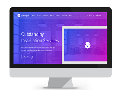 Landigoo - Multipurpose Single Page Creative Template bootstrap landigoo template web design