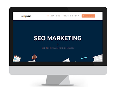 SEOMarkt Onepage Multipage Site Template bootstrap html5 marketing seo template