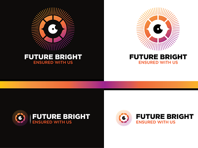 Future Bright Logo | Eye+Sun Log brand identity bright logo eye logo eye plus sun logo future bright future bright logo modern logo orange logo sun logo