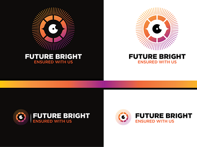 Future Bright Logo | Eye+Sun Log brand identity bright logo eye logo eye plus sun logo future bright future bright logo modern logo orange logo sun logo