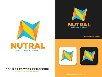 N logo concept | Neutral → NUTRAL Logo logo fonts