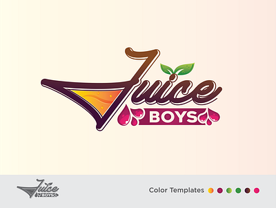 Juice Boys Logo | Soft Juice Logo Design | Designofly brand identity branding bright logo grapes juice logo graphic design juice logo juice service logo logo mango juice logo modern logo orange juice logo soft juice logo