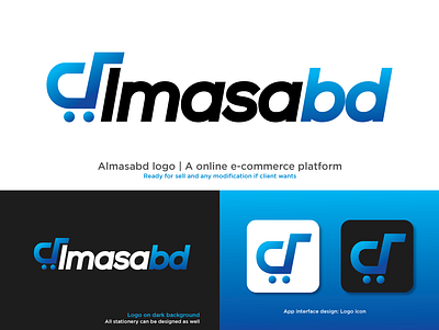 Almasa Logo | E-commerce Logo | Designofly almasa logo blue logo brand identity brand identity design branding bright logo design designofly graphic design logo modern logo text based logo