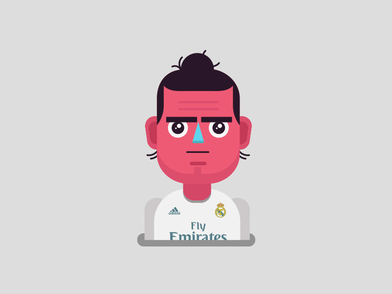 Bale bale characterdesign flat futbol galactic realmadrid vector