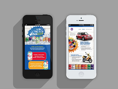 ChekList pick your flavor microsite for Winn-Dixie mobile design web design