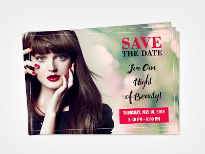 Save the Date night beauty save the date