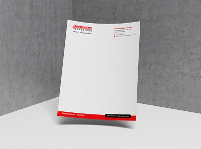 Response Ready Solutions Letterhead design graphic letter head simple