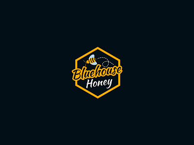 Bluehouse Honey Logo Design for 99designs design honey logo logotype text vector