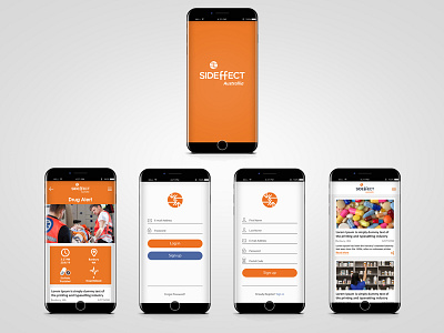 Sideffects mobile App app application concept design mobile mobile ui