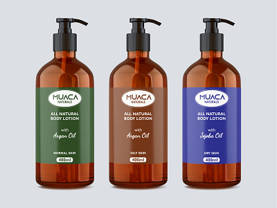 MUACA Naturals Body Lotion Label Design