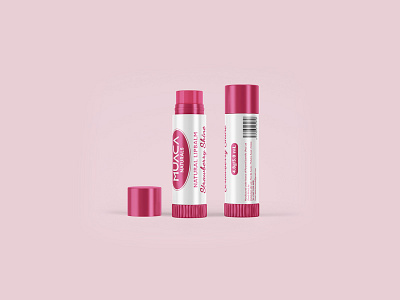 MUACA Naturals Lip Balm Label awesome branding clean creative design graphic illustration label lip balm strawberry