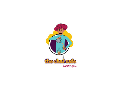 the chai cafe logo awesome creative design illustration logo lounge tea