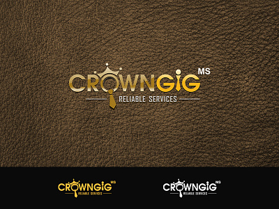 Crowngig Logo branding creative design graphic illustration logo simple vector