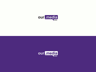 Our Media beta Logo branding creative design graphic illustration logo simple vector