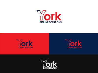 York Online Solutions Logo Design branding creative design graphic illustration logo simple vector