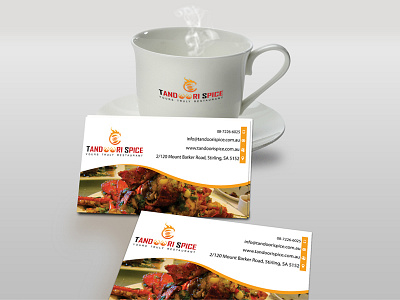 Tandoori Spice awesome business card creative graphic logo presentation restaurant