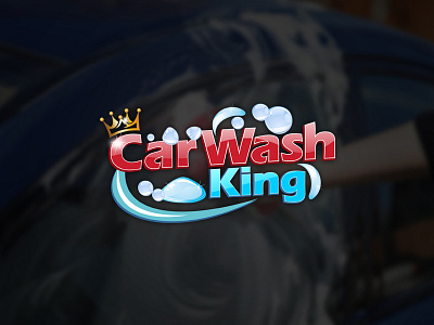 Car Wash King car wash king car washing crown illustrator king logo