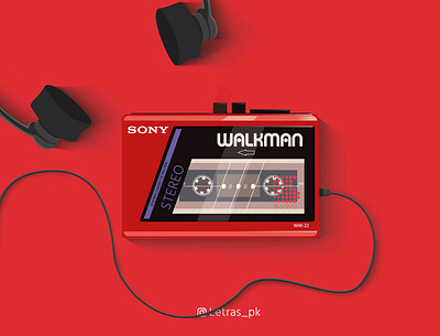 Walkman design graphic design illu illustration vector