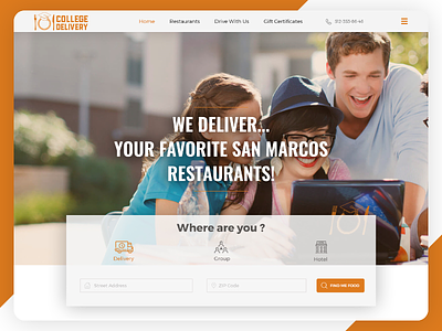 College Delivery | Online Food Delivery | Web Design delivery food online uber