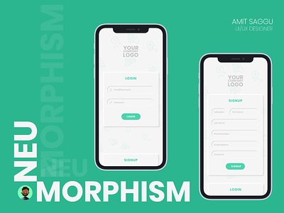 Neumorphism Login/Signup App UI app ui appdesign login neumorphism neumorphism ui signup