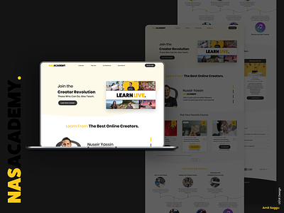 Nas Academy | Landing Page UI/UX Design academy amitsaggu landingpage learning teaching webdesign wordpress