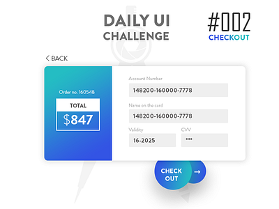 Daily UI Challenge 002 - Checkout form challenge checkout daily ui