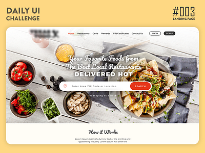 Landing Page- Daily UI Challenge 003 branding challenge daily food food truck fooddelivery ui webdesign website
