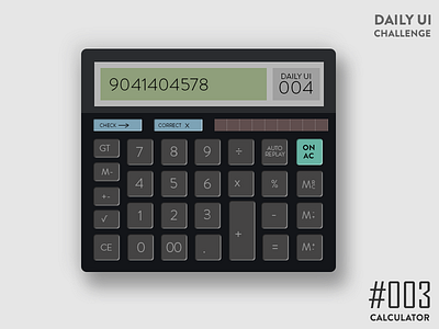 Calculator Daily UI 004 amitsaggu calculator daily design dribble ui