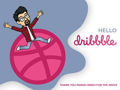 Hello Dribbble - Welcome Me - Amy amitsaggu debut designer hello dribbble illustration miss me welcome