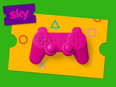 Sky & Playstation colors design playstation sky