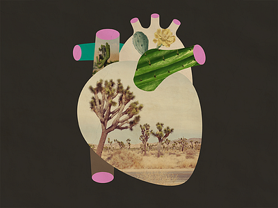 Johsua Tree <3 california collage desert gram parsons graphic design heart illustration joshua tree love