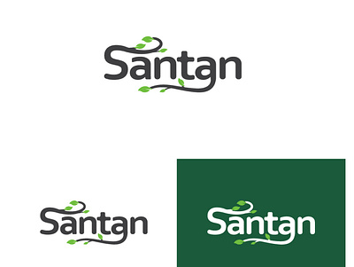 Logo for "SANTAN perfume" branding logo