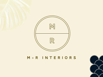 M+R Interiors Branding branding interior design logo