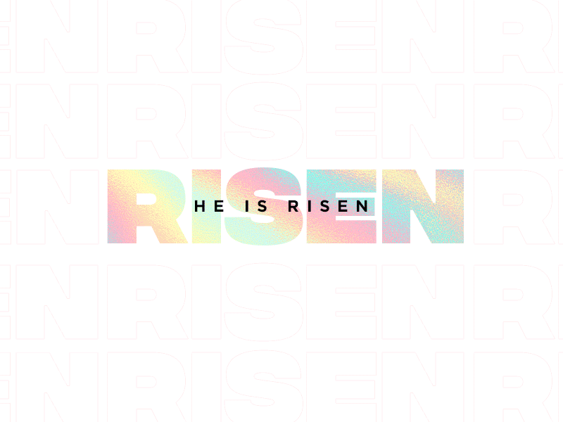 HE IS RISEN church cross easter he is risen holographic