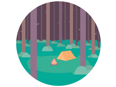 Camping Spot Illustration art branding campfire camping design doodle drawing forest illustration illustrator logo nature nature art nature illustration nature logo outdoor outdoors spot illustration vector woods