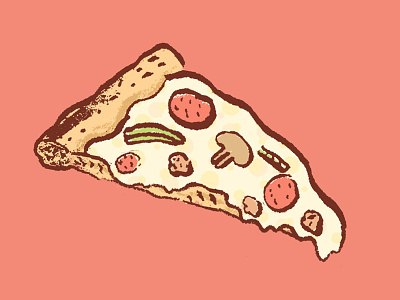 it's a pizza art color drawing food illustration nom omnomnom pattern photoshop pizza slice