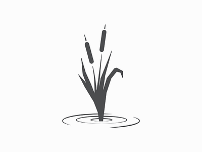Cattails branding cattail illustration logo mark monochromatic nature simple vector