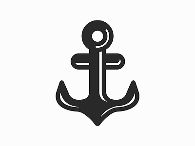 Anchor anchor illustration lines monochrome nautical thick vector