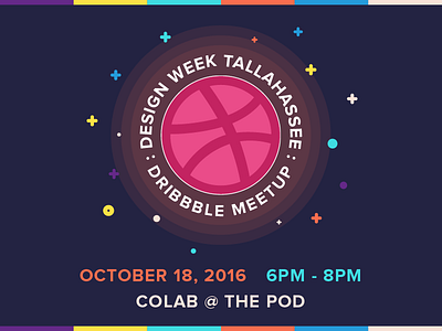 Dribbble Meetup: Design Week Tallahassee design dribbble illustration meetup tallahassee vector week