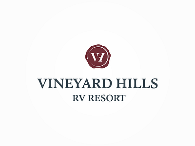 Vineyard Hills hills logo monogram resort rv stamp texas vector vineyard wax