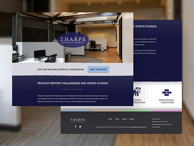 Tharpe Construction construction design florida local mockup tallahassee web website