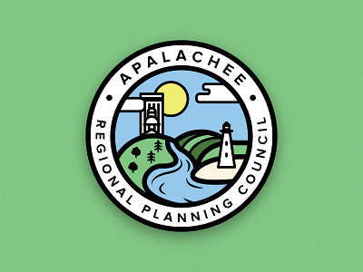 ARPC Badge apalachee badge coast design florida graphic illustration local logo nature river trees