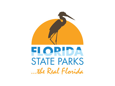 Florida State Parks brand design florida graphic heron illustrator logo nature parks state sunset vector
