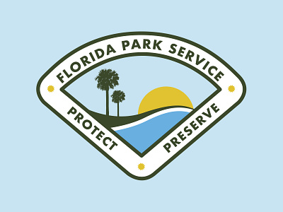 Florida State Park Service Patch design florida illustrator nature park patch service state vector