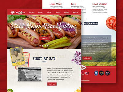 Stahl-Meyer Foods, Inc. baseball comp design florida food football history hotdog jacksonville jaguars mlb mockup nfl official sports ui web website